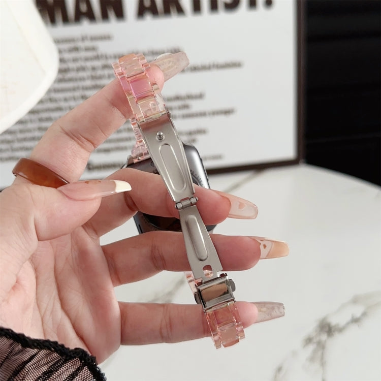 For Apple Watch SE 2022 40mm Laser PC Colorful 20mm Slim Watch Band(Transparent) by bashfashion