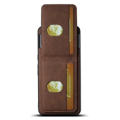 For Google Pixel 7 Pro Suteni H03 Litchi Leather Card Bag Stand Back Phone Case(Brown) by Suteni