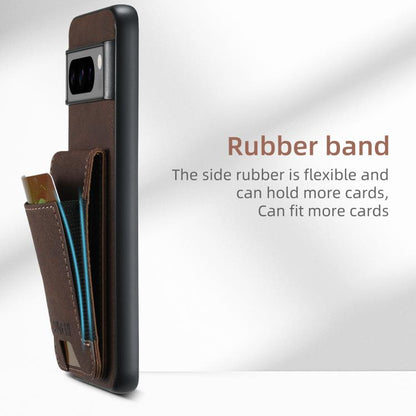 For Google Pixel 9 Pro Suteni H03 Litchi Leather Card Bag Stand Back Phone Case(Brown) by Suteni