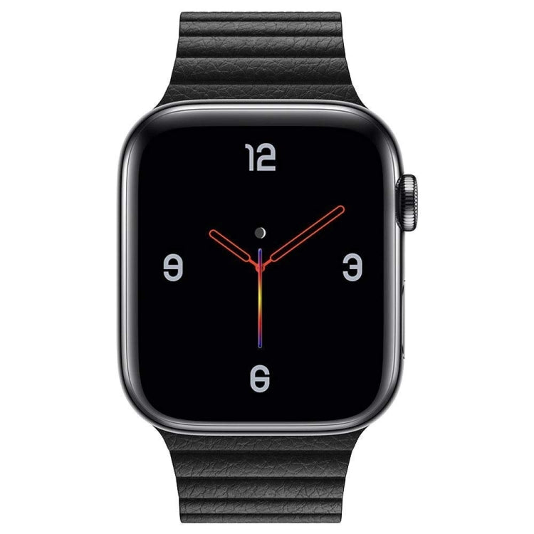 Universal Leather Magnetic Band for Apple Watch Series 7 41mm / 6 & SE & 5 & 4 40mm / 3 & 2 & 1 38mm(black) by bashfashion