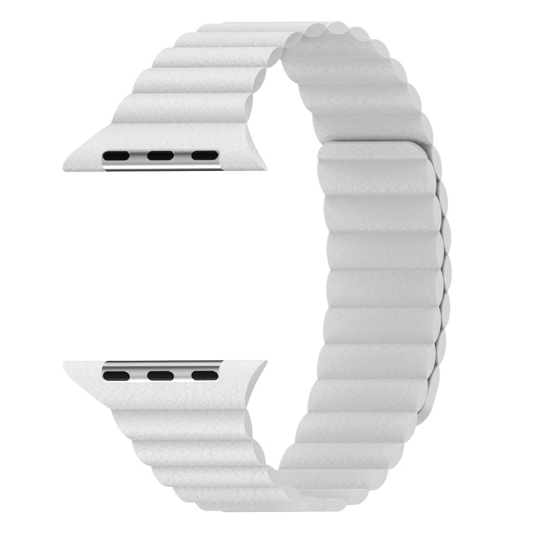 Universal Leather Magnetic Band for Apple Watch Series 7 41mm / 6 & SE & 5 & 4 40mm / 3 & 2 & 1 38mm(black) by bashfashion