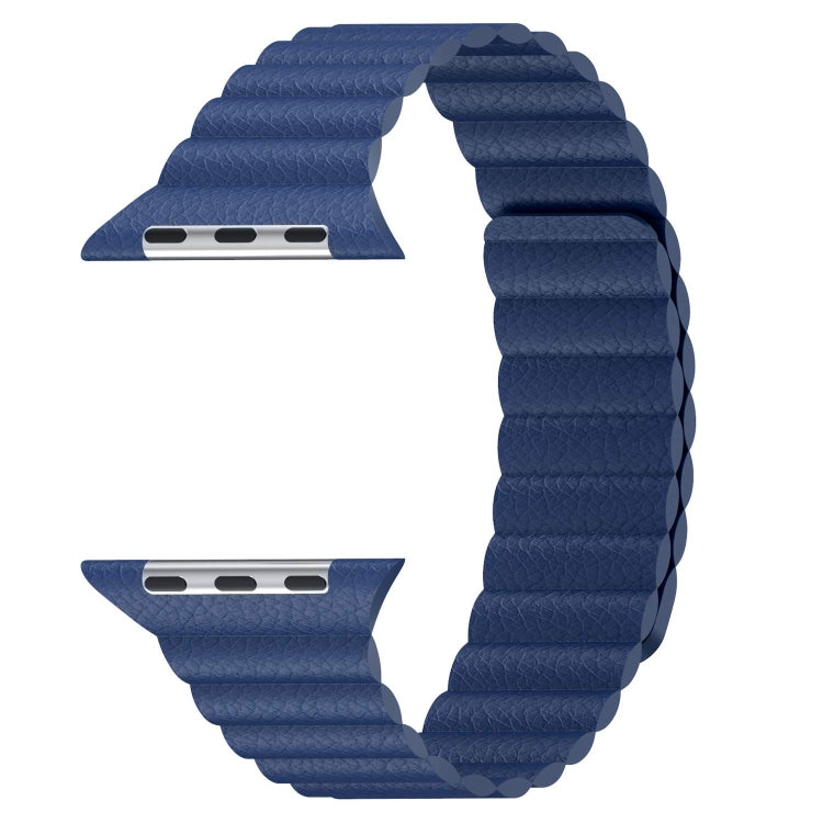 Universal Leather Magnetic Band for Apple Watch Series 7 41mm / 6 & SE & 5 & 4 40mm / 3 & 2 & 1 38mm(red) by bashfashion