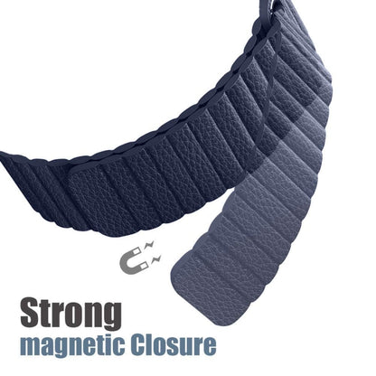 Universal Leather Magnetic Band for Apple Watch Series 7 41mm / 6 & SE & 5 & 4 40mm / 3 & 2 & 1 38mm(red) by bashfashion