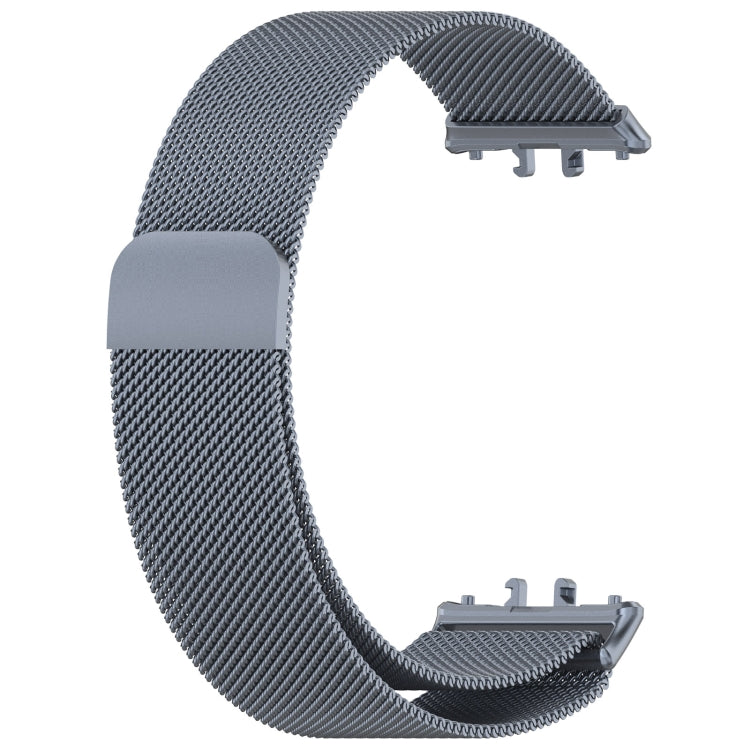 For Samsung Galaxy Fit 3 Milanese Metal Steel Mesh Watch Band(Gray) by bashfashion