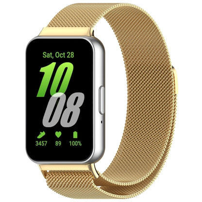 For Samsung Galaxy Fit 3 Milanese Metal Steel Mesh Watch Band(Gold) by bashfashion