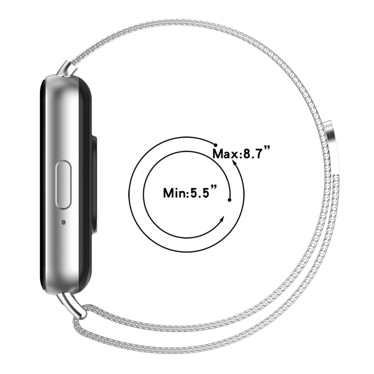 For Samsung Galaxy Fit 3 Milanese Metal Steel Mesh Watch Band(Black) by bashfashion