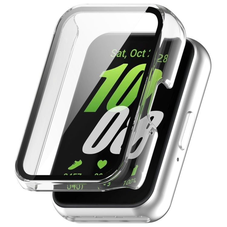 For Samsung Galaxy Fit 3 SM-R390 PC + Tempered Glass Film Integrated Watch Protective Case(Transparent) by bashfashion