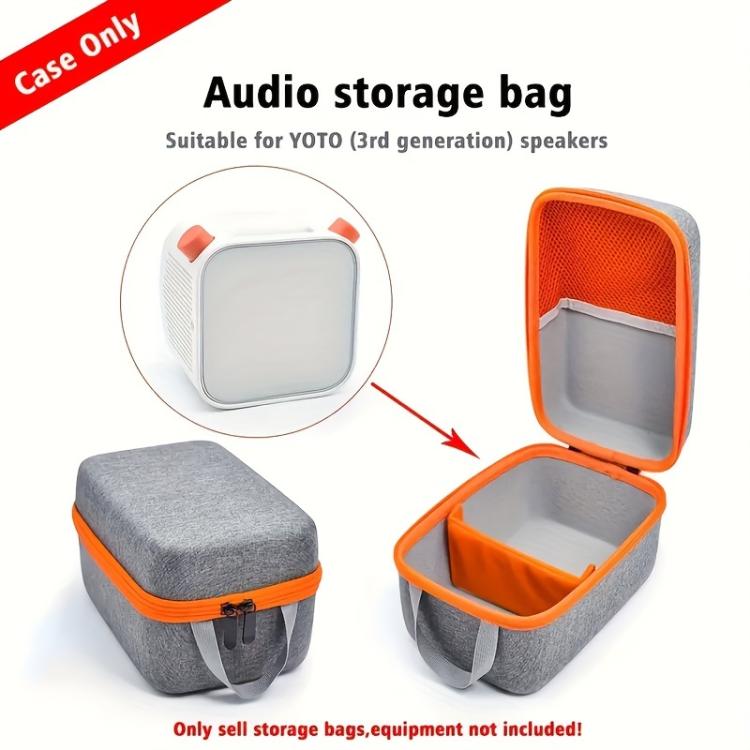 For Yoto PlayerKids 3rd Gen Screen-free Children Speaker EVA Storage Bag Outdoor Travel Waterproof Shockproof Box by bashfashion