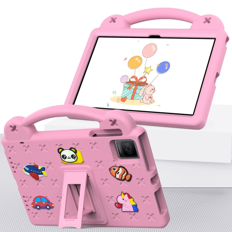 For T-Mobile REVVL Tab 10.36 2023 Handle Kickstand Children EVA Shockproof Tablet Case(Pink) by bashfashion