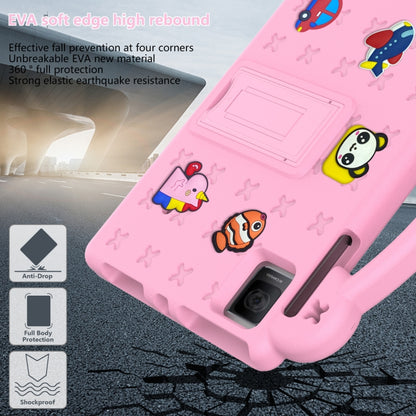 For T-Mobile REVVL Tab 10.36 2023 Handle Kickstand Children EVA Shockproof Tablet Case(Pink) by bashfashion