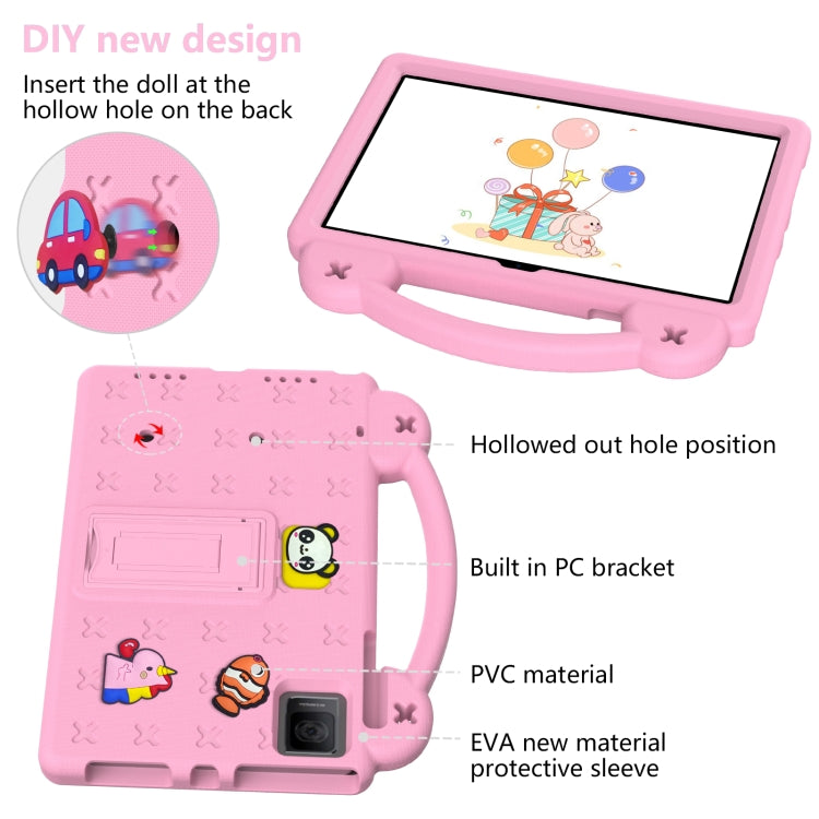 For T-Mobile REVVL Tab 10.36 2023 Handle Kickstand Children EVA Shockproof Tablet Case(Pink) by bashfashion