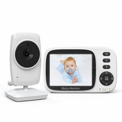MC632A 2 Way Voice Talk Temperature Monitoring Baby Camera 3.2 inch Screen Baby Monitor(AU Plug) by bashfashion