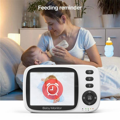 MC632A 2 Way Voice Talk Temperature Monitoring Baby Camera 3.2 inch Screen Baby Monitor(US Plug) by bashfashion