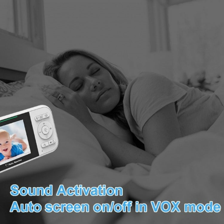 Temperature Detection 2 Way Voice Baby Security Video Camera 2.8-inch LCD Baby Monitor(US Plug) by bashfashion