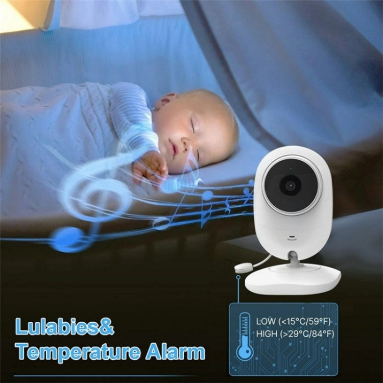 Temperature Detection 2 Way Voice Baby Security Video Camera 2.8-inch LCD Baby Monitor(UK Plug) by bashfashion
