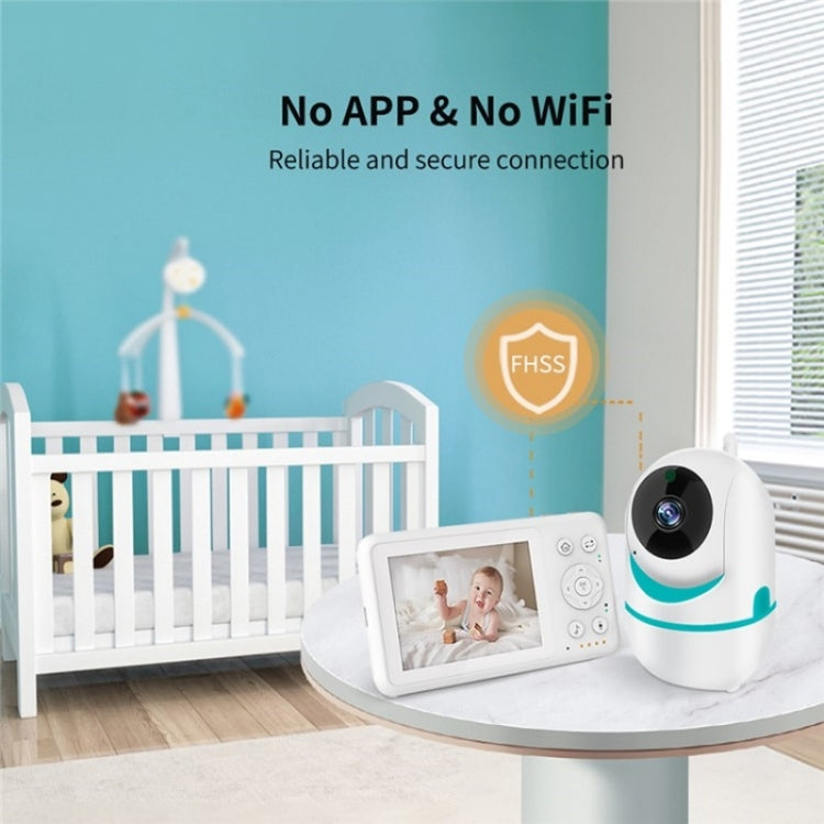 D031 2 Way Voice Built-in Lullabies Home Baby Security Camera 3.2-inch LCD Baby Monitor(US Plug) by bashfashion