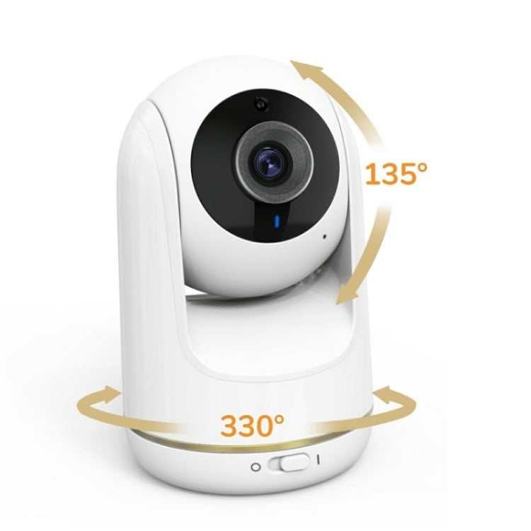 VB803 Built-in Lullabies PTZ Rotation HD Baby Security Camera 5-inch Baby Monitor(EU Plug) by bashfashion