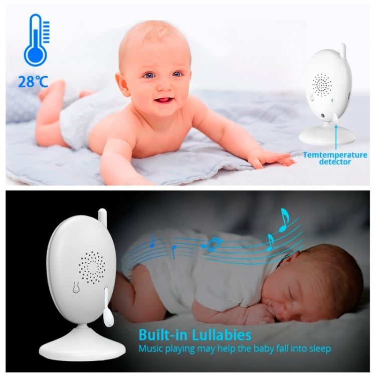 R306 Room Temperature Monitor Intercom Camera 2.0-inch Night Vision Wireless Baby Monitor(UK Plug) by bashfashion