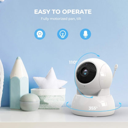 Infrared Night Vision Two-way Intercom Baby Monitor 5-inch Wireless Digital Monitor(EU Plug) by bashfashion