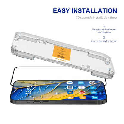 For ZTE Blade V70 Design ENKAY Easy Install High Alumina Silicon Full Glass Film by ENKAY