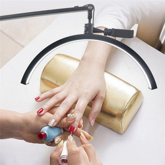 M50X For Lash Artists 20 inch LED Half Moon Light with Pulley Bracket Nail Skin Beauty Lamp(EU Plug) by bashfashion