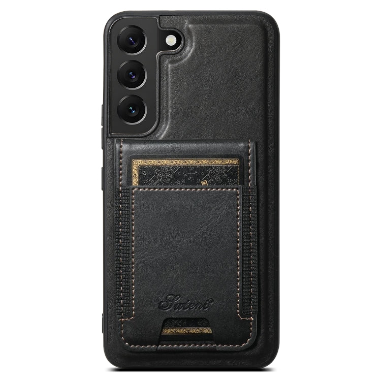For Samsung Galaxy S24 5G Suteni H17 Oil Eax Leather MagSafe Detachable Wallet Phone Case(Black) by Suteni