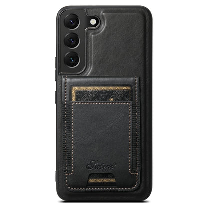 For Samsung Galaxy S24 5G Suteni H17 Oil Eax Leather MagSafe Detachable Wallet Phone Case(Black) by Suteni