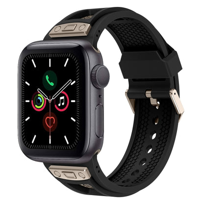 For Apple Watch Series 5 44mm Breathable Stainless Steel Mesh TPU Watch Band(Black Titanium) by bashfashion