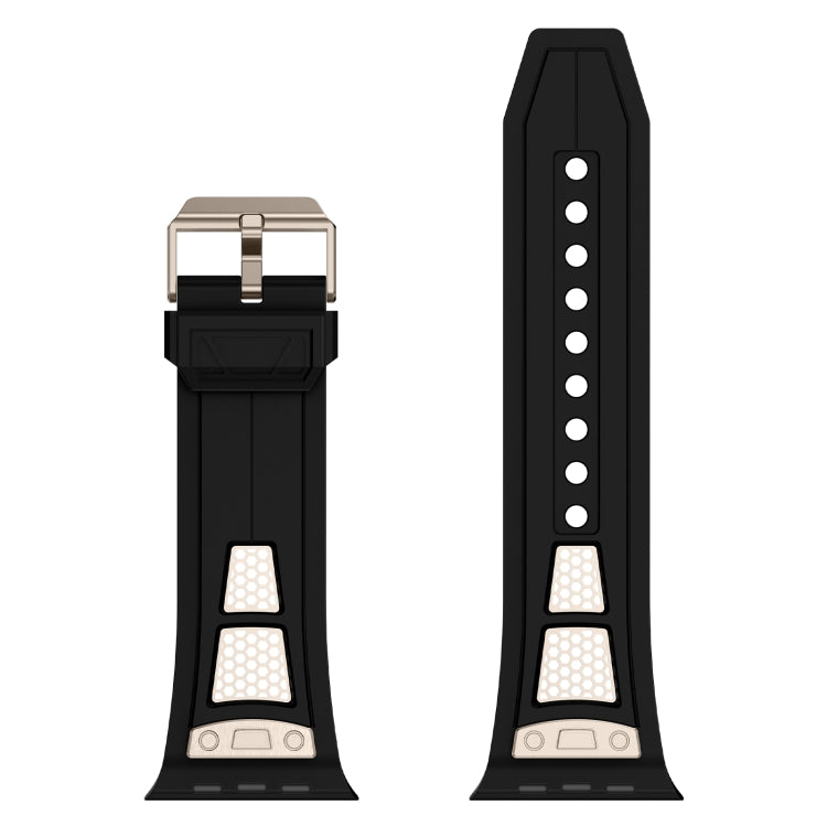 For Apple Watch Series 5 44mm Breathable Stainless Steel Mesh TPU Watch Band(Black Titanium) by bashfashion