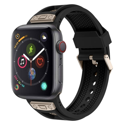 For Apple Watch Series 4 44mm Breathable Stainless Steel Mesh TPU Watch Band(Black Titanium) by bashfashion