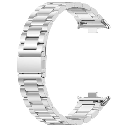 For Redmi Watch 4 / Watch 5 Three Bead Stainless Steel Metal Watch Band(Silver) by bashfashion
