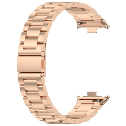 For Redmi Watch 4 / Watch 5 Three Bead Stainless Steel Metal Watch Band(Rose Gold) by bashfashion