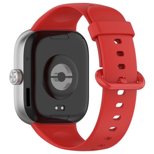 For Redmi Watch 4 / Watch 5 Solid Color Colorful Buckle Silicone Watch Band(Red) by bashfashion