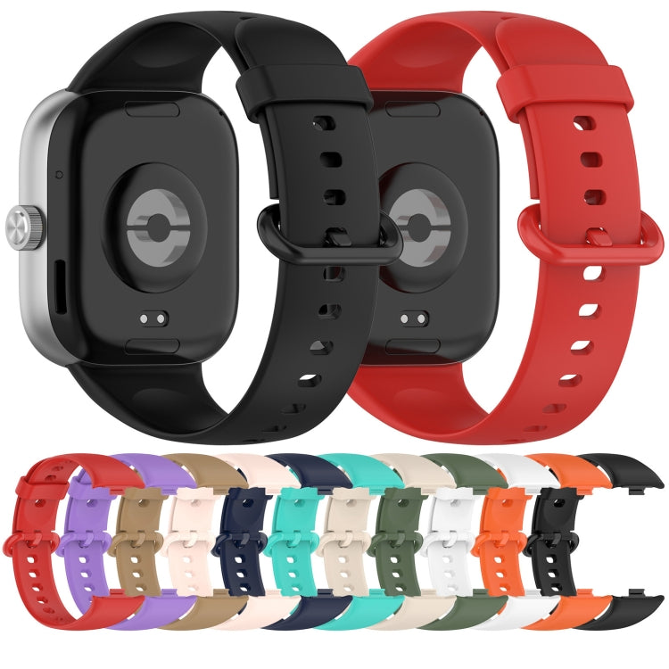 For Redmi Watch 4 / Watch 5 Solid Color Colorful Buckle Silicone Watch Band(Red) by bashfashion