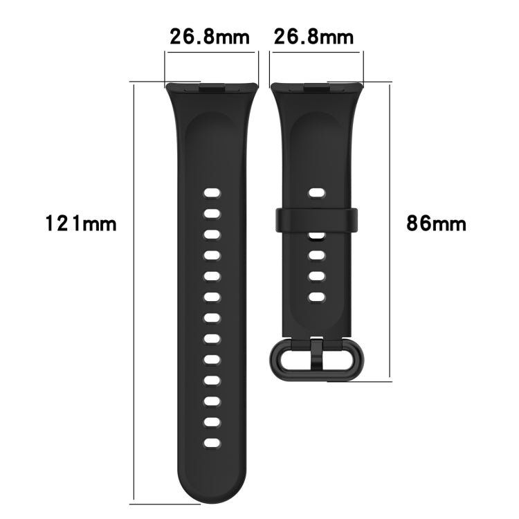 For Redmi Watch 4 / Watch 5 Solid Color Colorful Buckle Silicone Watch Band(Red) by bashfashion