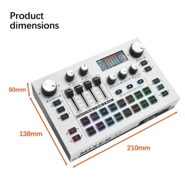 X7 48V Live Broadcast Audio Mixer Professional Microphone Live Sound Card by bashfashion