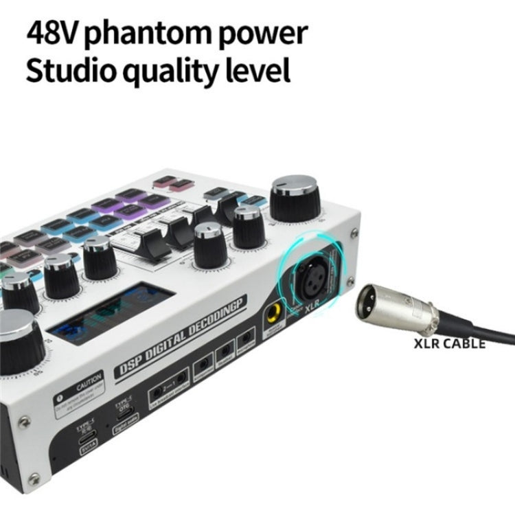 X7 48V Live Broadcast Audio Mixer Professional Microphone Live Sound Card by bashfashion