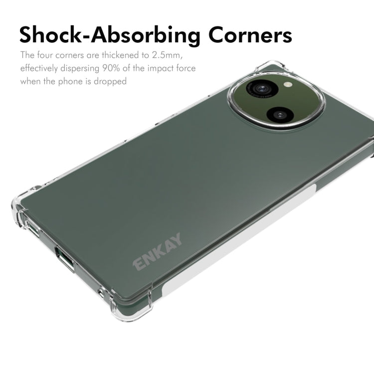 For Sharp Aquos R9 ENKAY Hat-Prince Transparent TPU Shockproof Phone Case by ENKAY