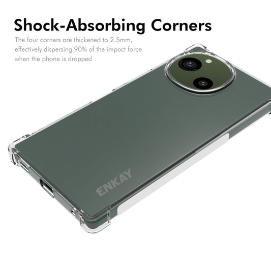 For Sharp Aquos R9 ENKAY Hat-Prince Transparent TPU Shockproof Phone Case by ENKAY