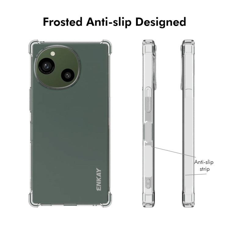 For Sharp Aquos R9 ENKAY Hat-Prince Transparent TPU Shockproof Phone Case by ENKAY