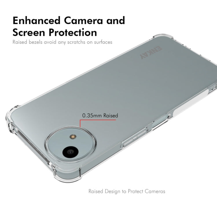 For Sharp Aquos wish4 ENKAY Hat-Prince Transparent TPU Shockproof Phone Case by ENKAY