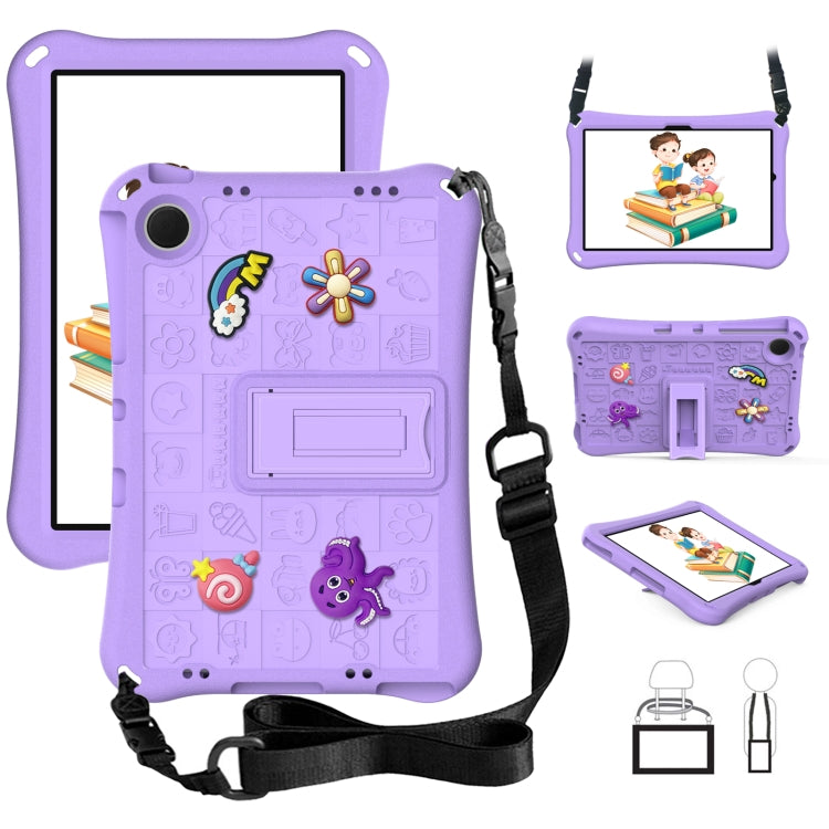For Samsung Galaxy Tab A9+ 11.0 X210 Hi Baby EVA Full Body Tablet Case with Strap(Light Purple) by bashfashion