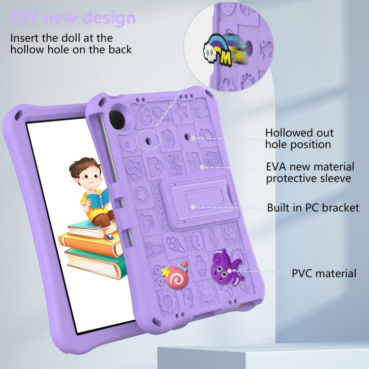 For Samsung Galaxy Tab A9+ 11.0 X210 Hi Baby EVA Full Body Tablet Case with Strap(Light Purple) by bashfashion
