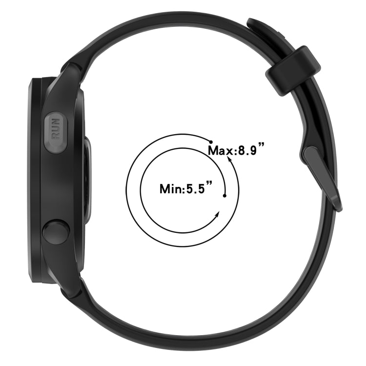 For Garmin Bounce 20mm Two Color Textured Silicone Watch Band(Grey+Black) by bashfashion