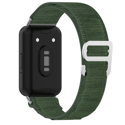For Samsung Galaxy Fit 3 Nylon Canvas Watch Band(Green) by bashfashion