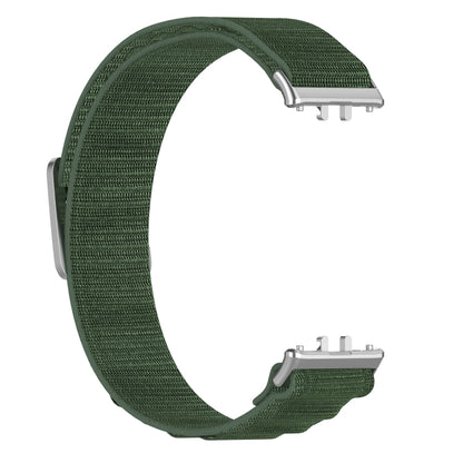 For Samsung Galaxy Fit 3 Nylon Canvas Watch Band(Green) by bashfashion
