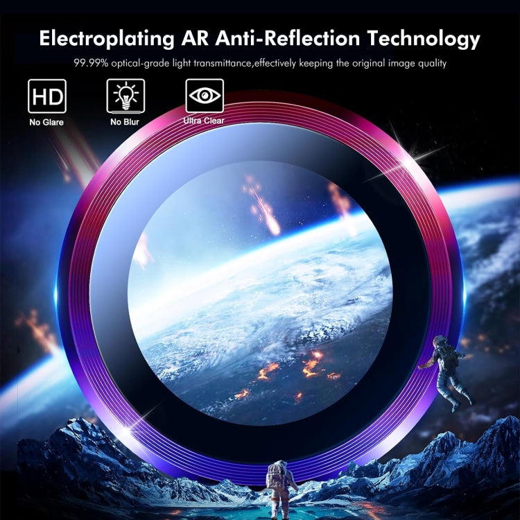 For iPhone 15 Pro / 15 Pro Max ENKAY Hat-Prince AR 9H Rear Lens Aluminium Alloy Tempered Glass Film(Black) by ENKAY