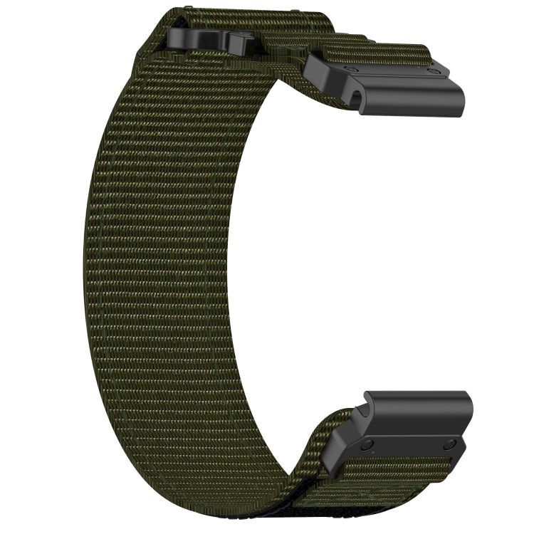 For Garmin Quatix 7 Pro 22mm Nylon Hook And Loop Fastener Watch Band(Army Green) by bashfashion
