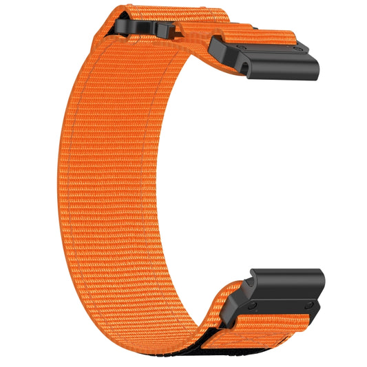 For Garmin MARQ Athlete Gen 2 22mm Nylon Hook And Loop Fastener Watch Band(Orange) by bashfashion