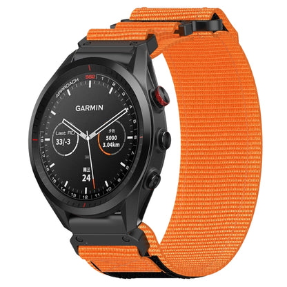 For Garmin Approach S62 22mm Nylon Hook And Loop Fastener Watch Band(Orange) by bashfashion